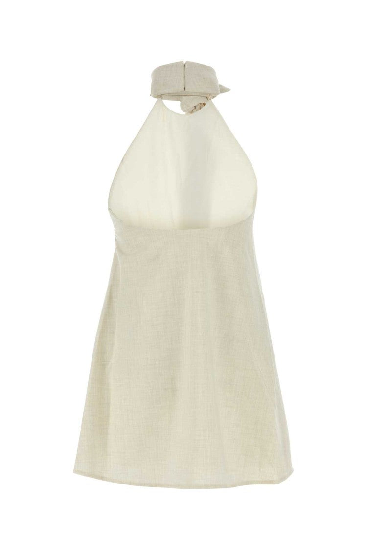 Camilla And Marc Sand Stretch Polyester Blend Floris Top