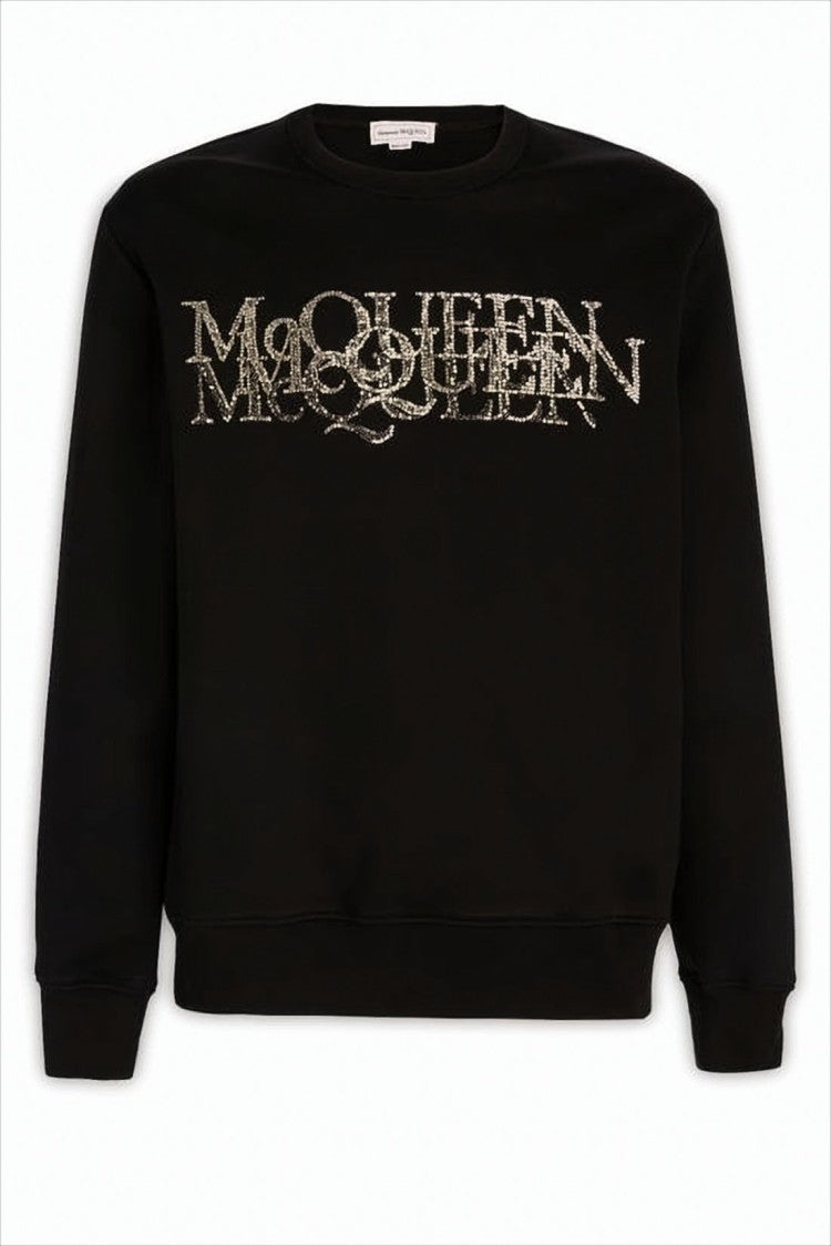 Alexander Mcqueen Long-Sleeve Sweatshirt With Textured Logo Design