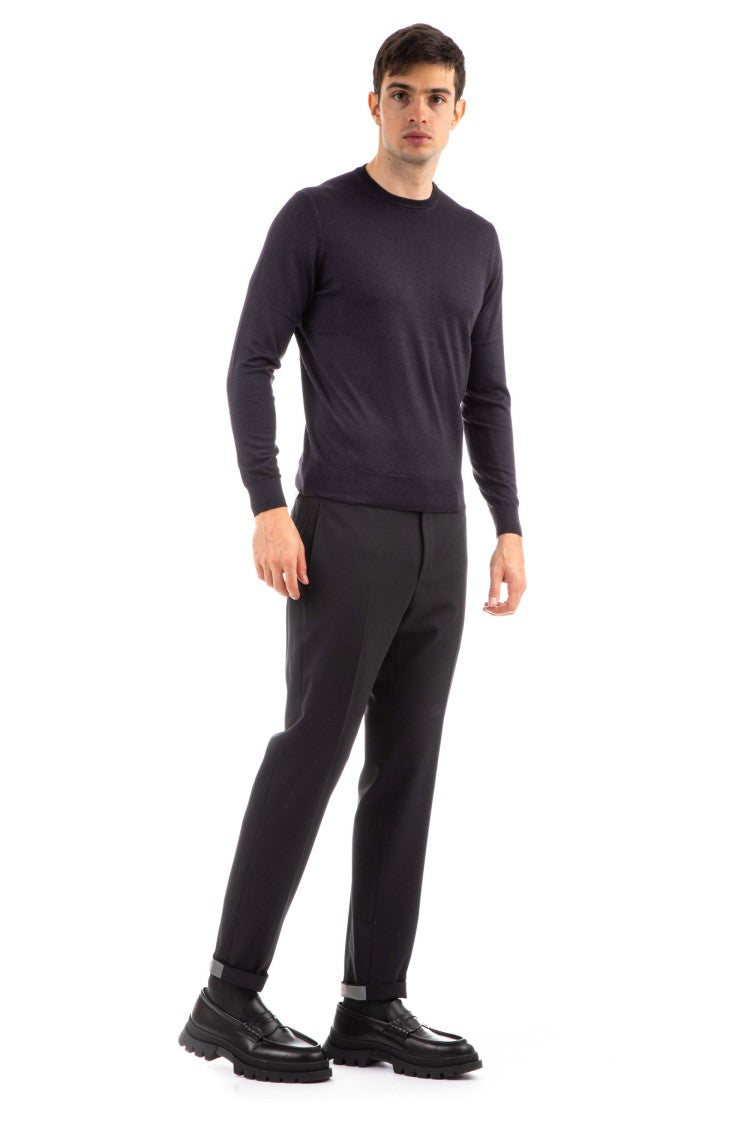 Drumohr Cashmere-Silk Crewneck Sweater