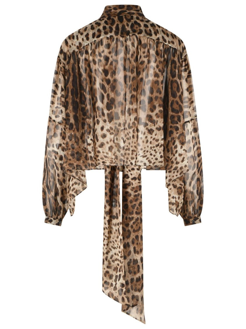 Dolce & Gabbana Leopard Print Silk Shirt