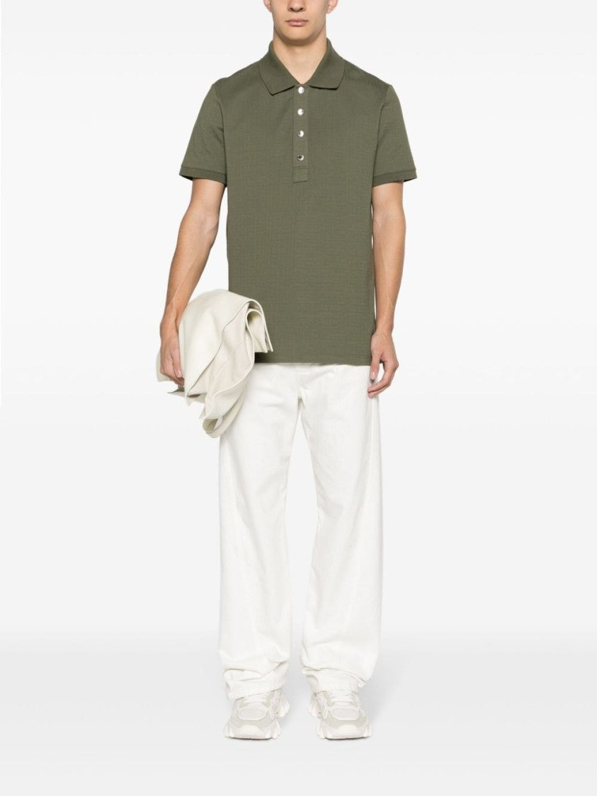Balmain Patterned Jacquard Polo