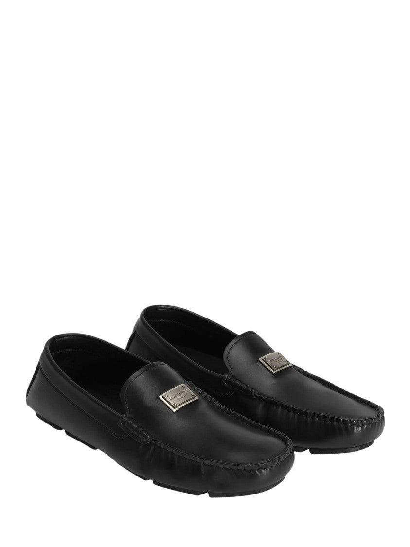 Dolce & Gabbana Black Dg Driver Loafers