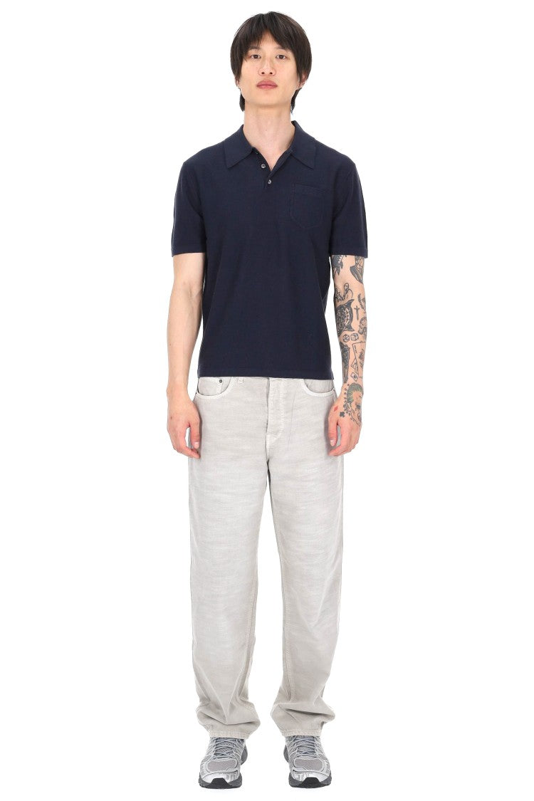 A.P.C. Eliot Cotton-Cashmere Pocket Polo Shirt