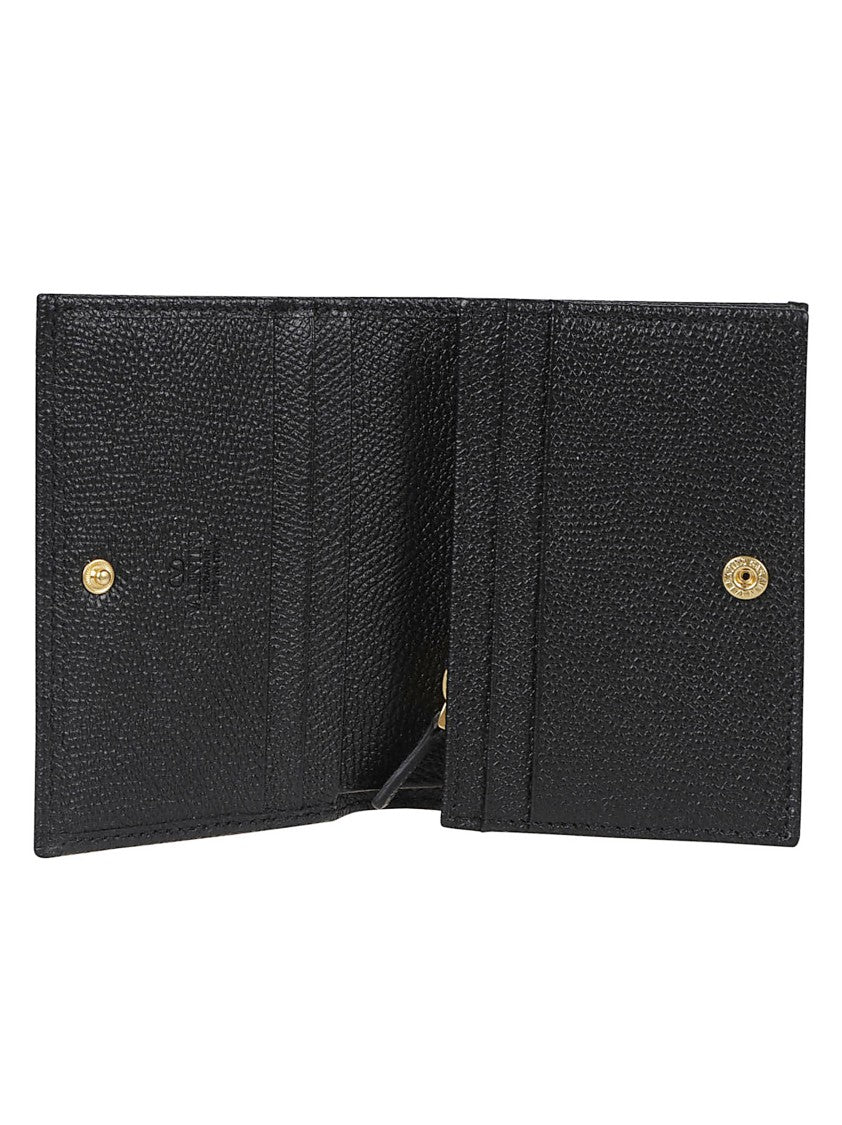Valentino Garavani Textured Leather Wallet With Vlogo Signature