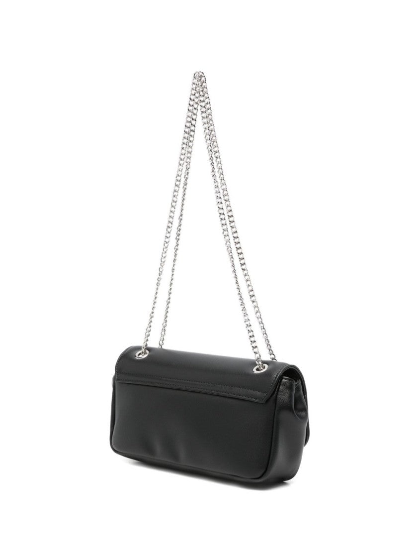 Vivienne Westwood Rectangular Black Shoulder Bag With Metallic Emblem