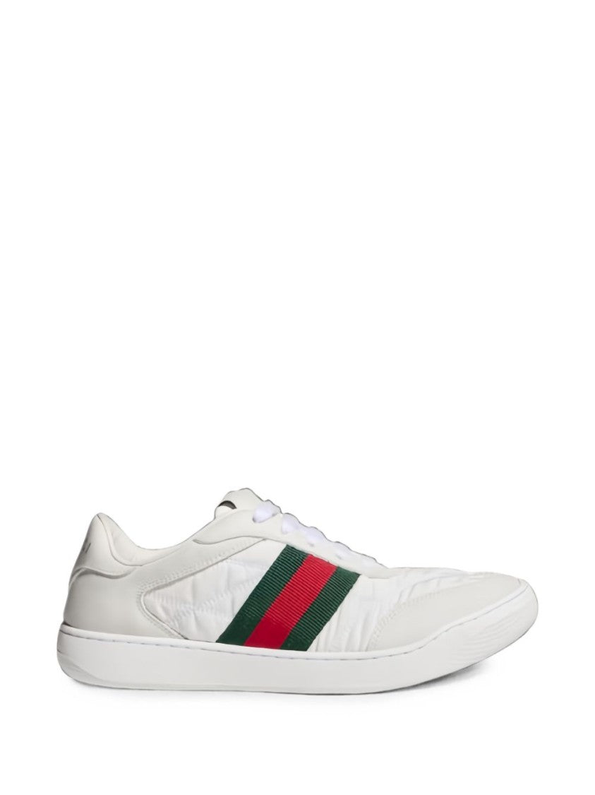 Gucci Minimalist Lace-Up Flats With Signature Striped Accent