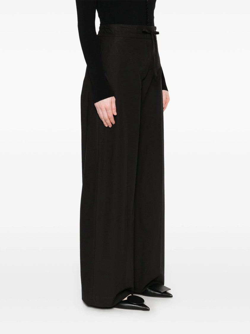 P.A.R.O.S.H. Pantaloni Wide Leg Drawstring Cotton Pants