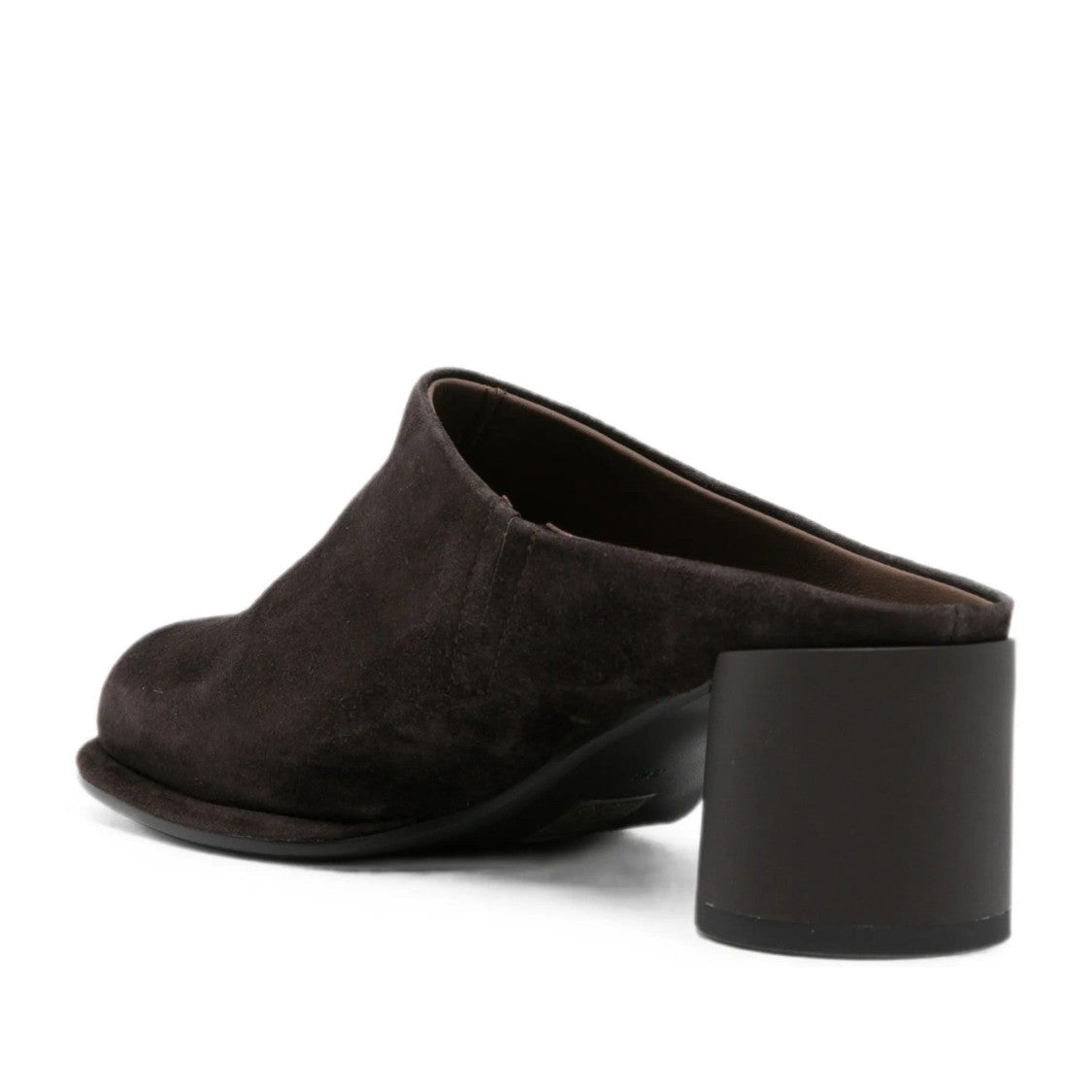 Adrianna Feretti Brown Mid-Heel Minimalist Suede Mules