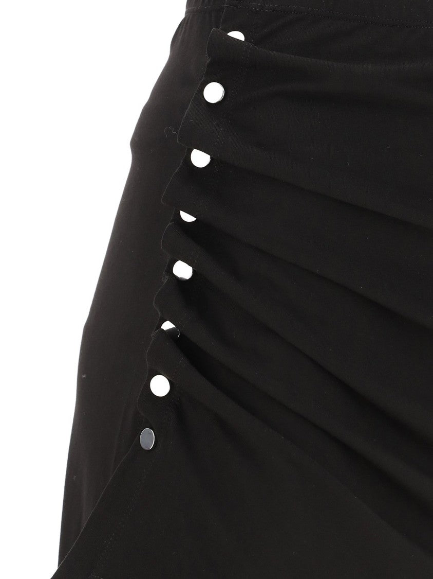 Paco Rabanne Draped Black Mini Skirt