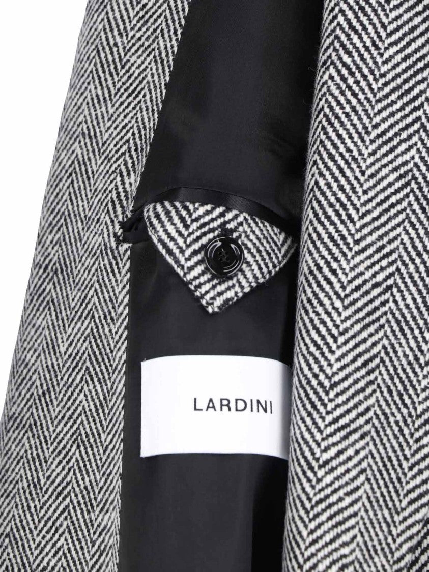 Lardini Double-Breasted Grey Virgin Wool Lardini Coat