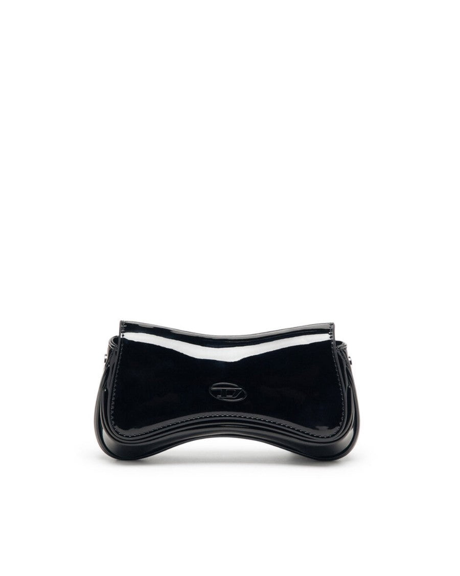 Diesel Compact Black Crossbody Bag With Removable Strap