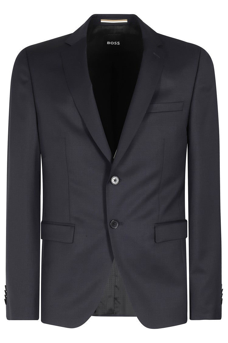Boss Slim Fit Tailored Blazer In Virgin Wool Serge