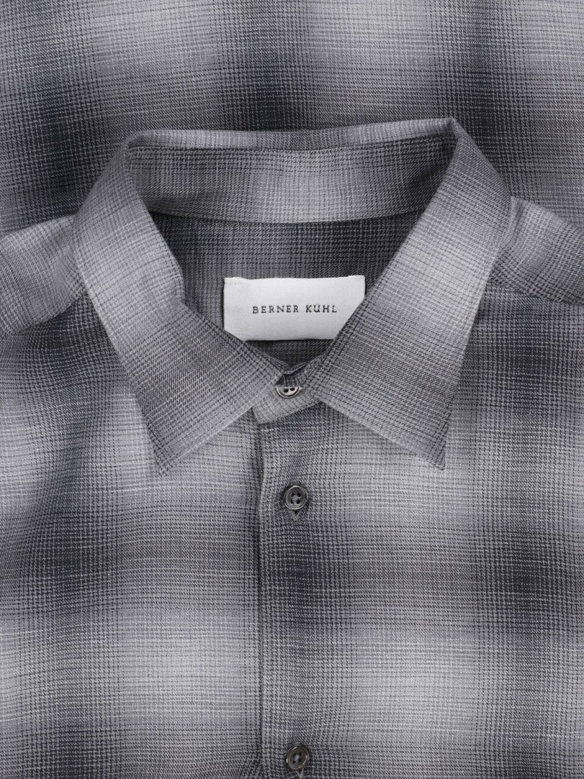Berner Kuhl Checkered Grey Cotton Shirt With Relaxed Silhouette