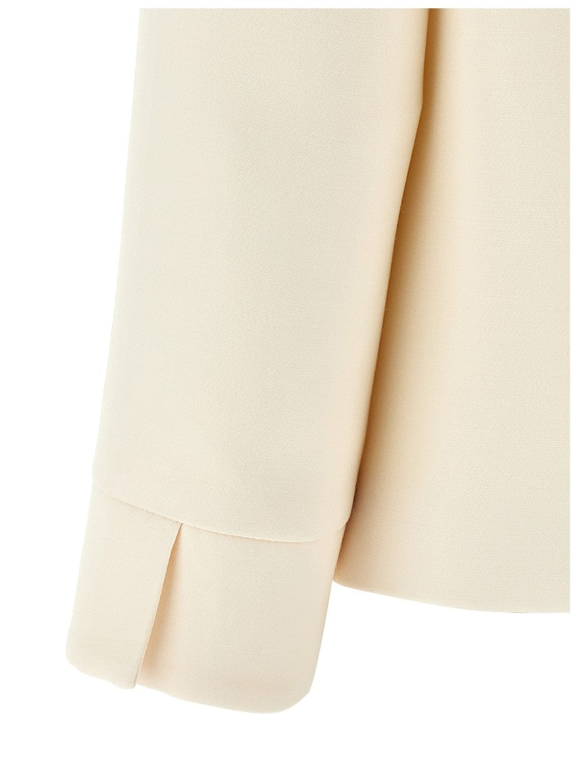 Valentino Garavani Wool Crêpe Jacket With Jewel Button