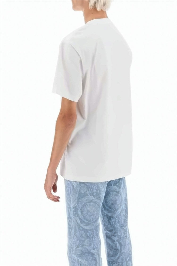 Versace Crew Neck T-Shirt With Bold Gold Logo Design