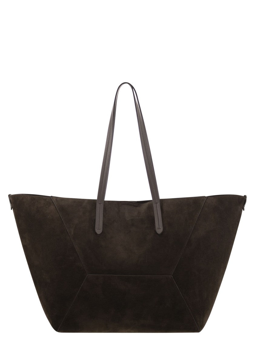 Brunello Cucinelli Bc Duo Suede Bag With Jewellery