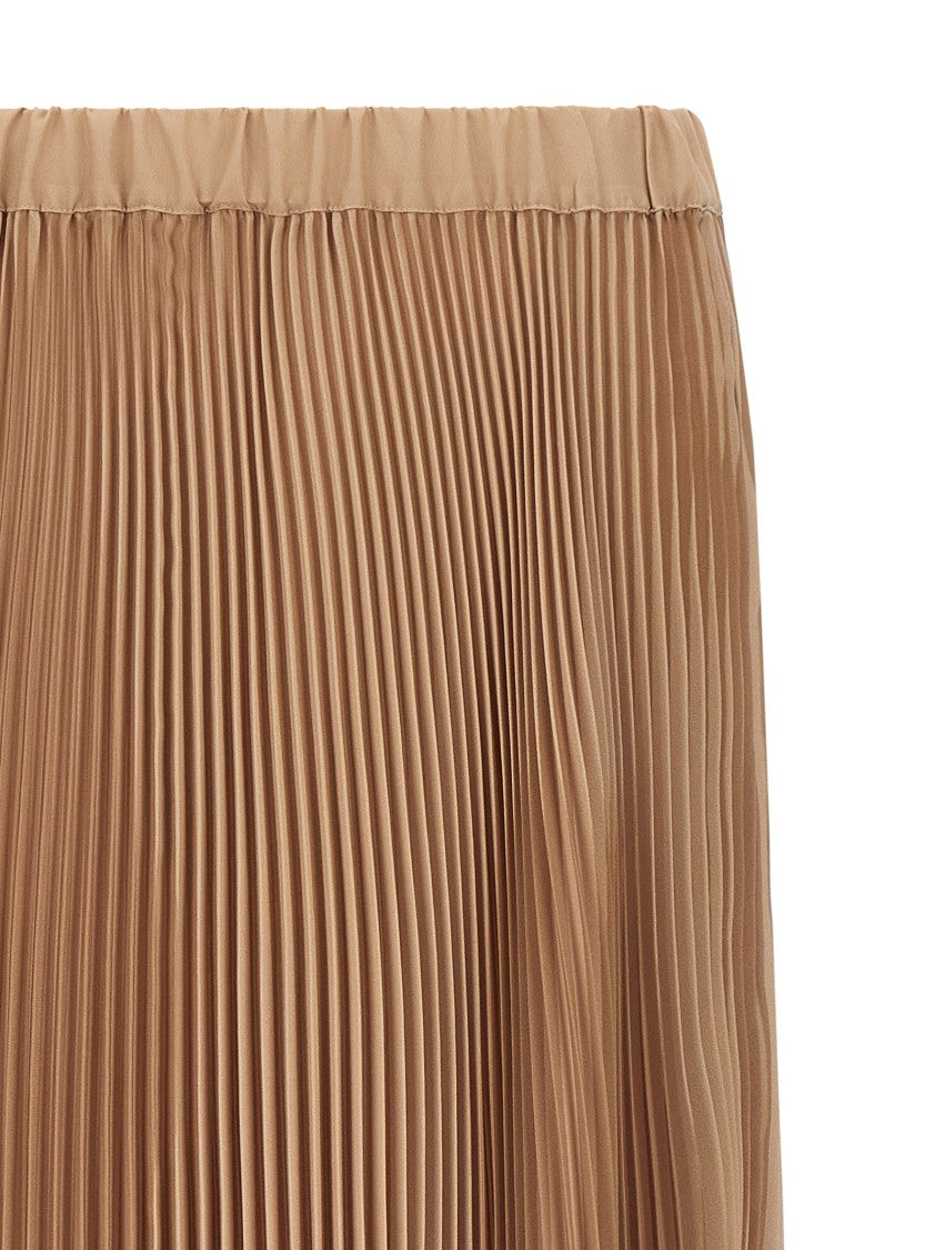 Fabiana Filippi Midi-Length Flared Skirt In Two-Tone Pleated Fabric