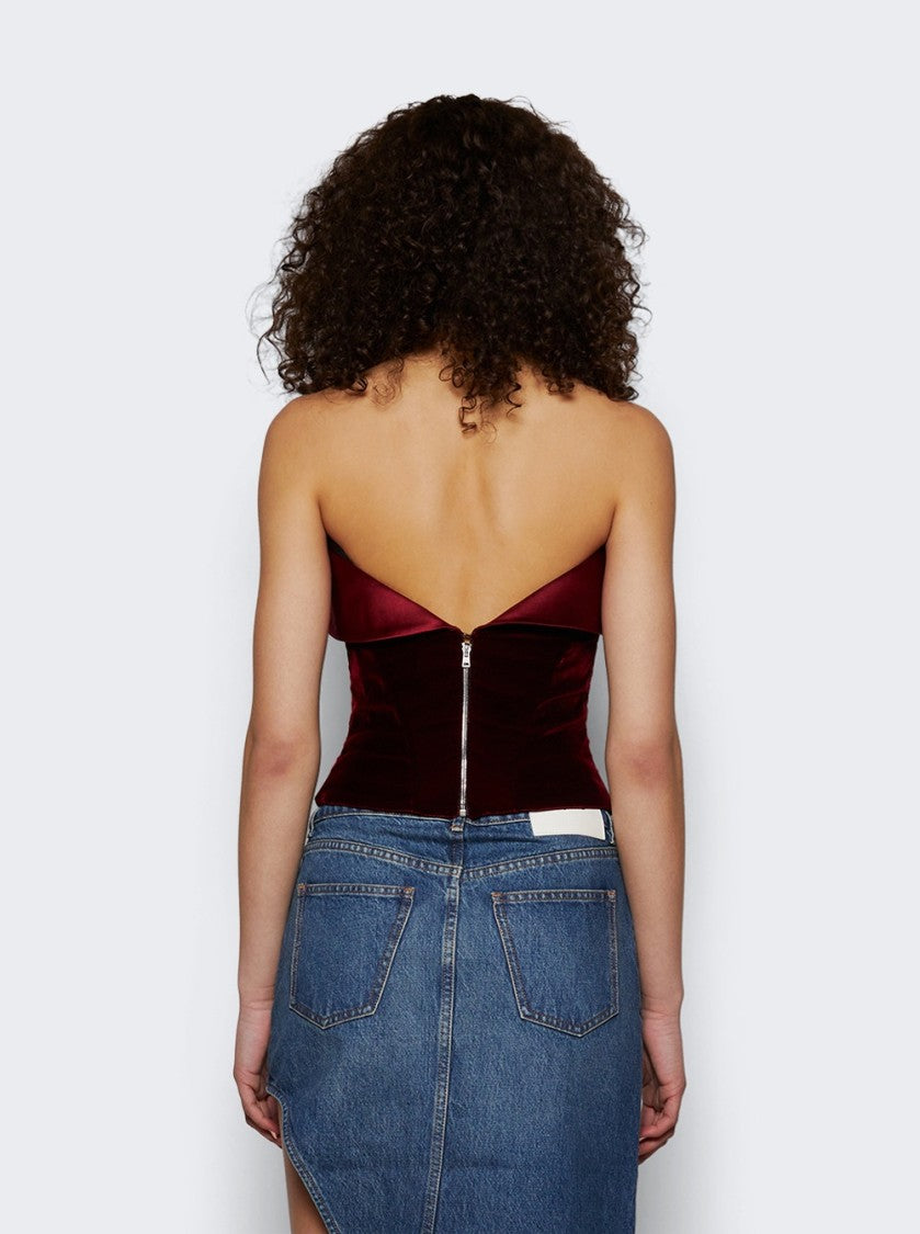 Mugler Bustier Top Blood Red