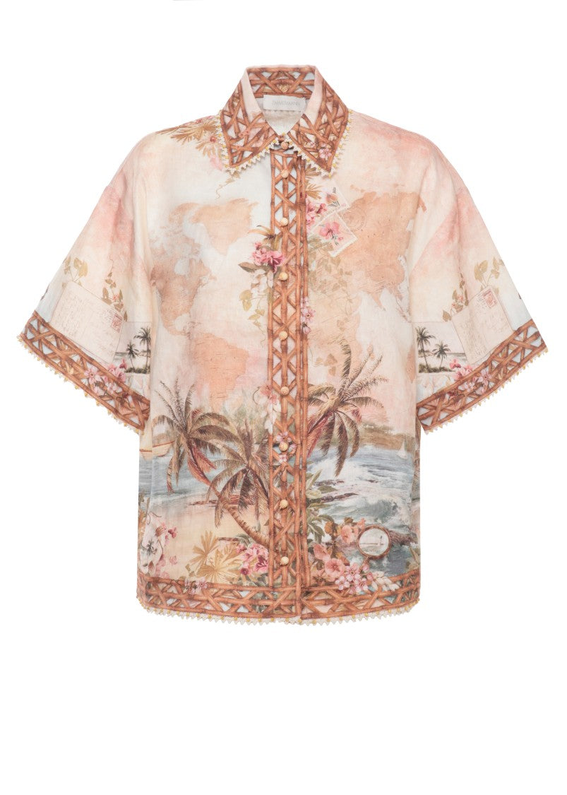 Zimmermann Ivory Mohan Lace Trims Shirt
