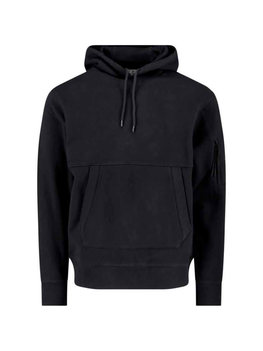 C.P. Company Logo Hoodie – Black