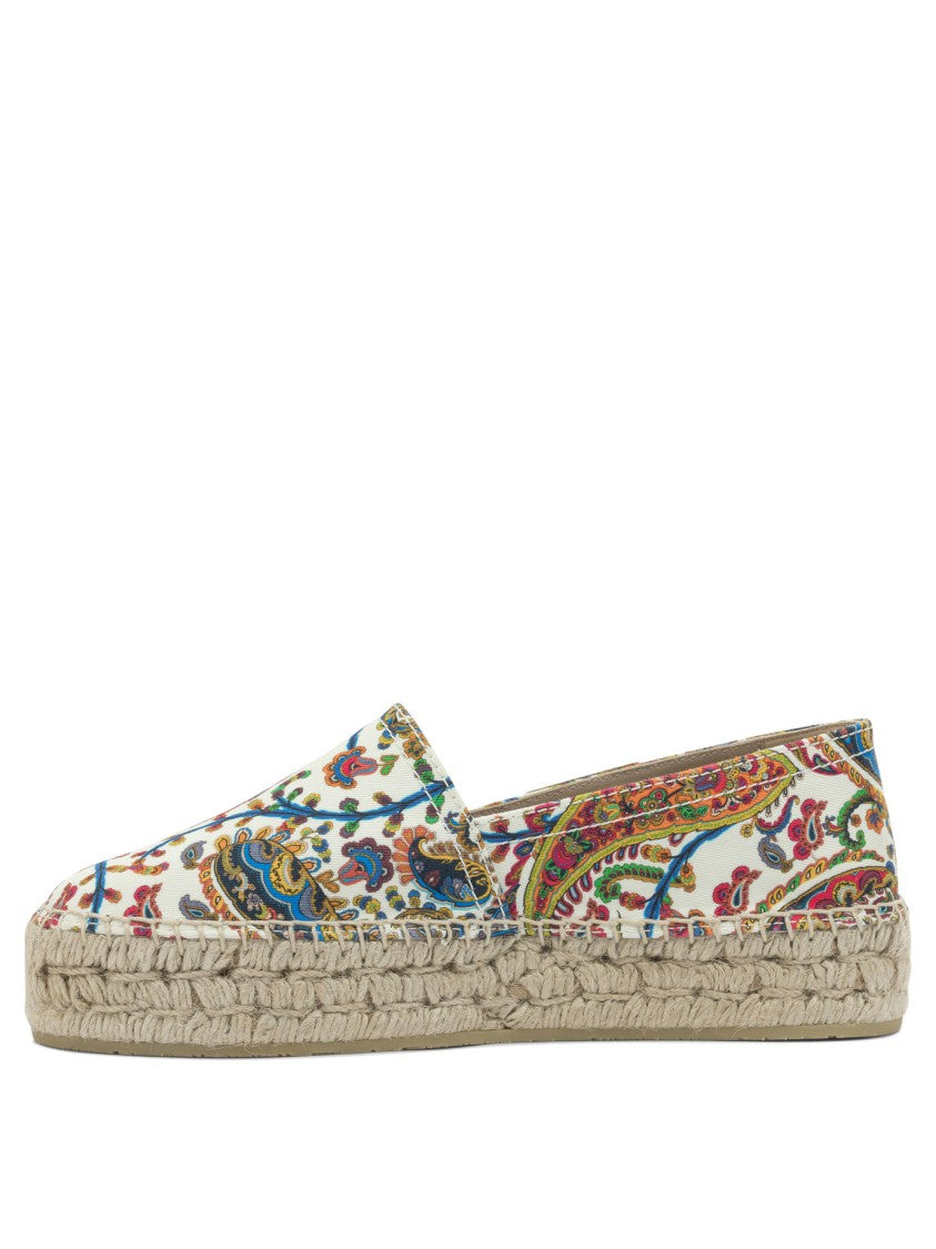 Etro Floral Paisley Cotton Espadrilles