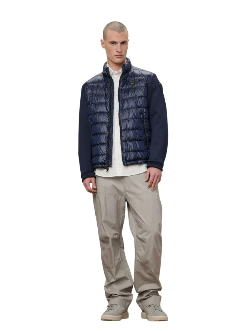 Blauer Quilted Padded Jacket Mandarin Collar