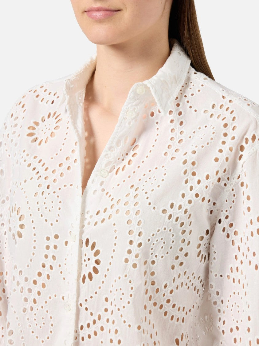 Mc2 Saint Barth Eyelet Fabric Top Skirt Set