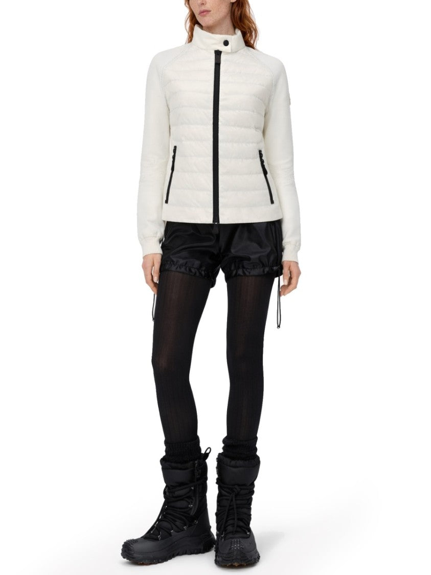 Moncler Grenoble Quilted Padded Cardigan With Zip Closure And Contrasting Details