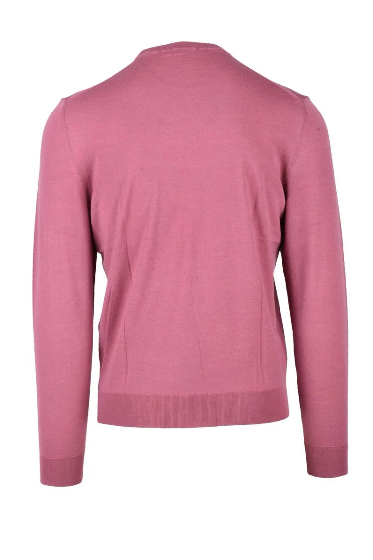 Drumohr Thin Merino Wool Crew Neck Pullover - Pink