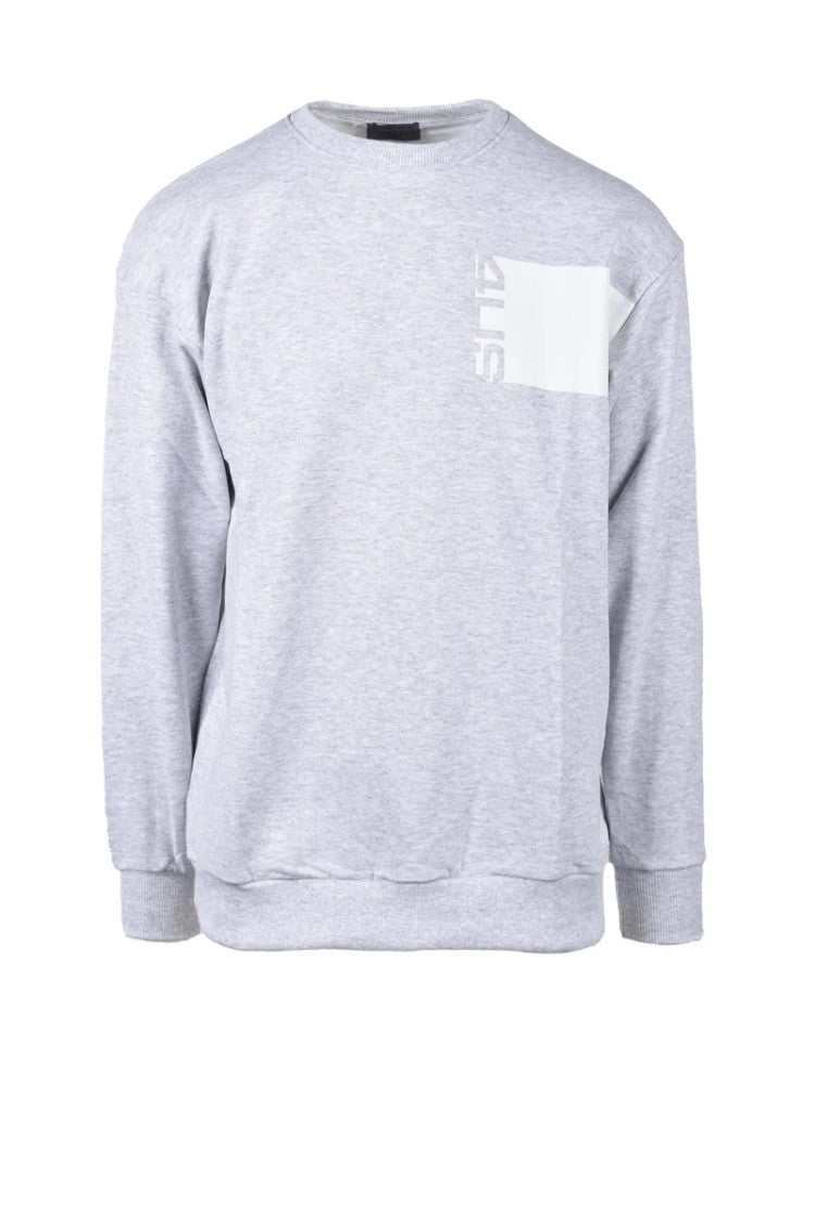 Paciotti 4Us Light Grey Crewneck Cotton Sweatshirt