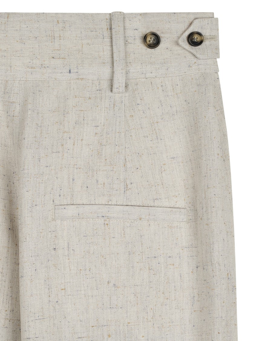 Alberta Ferretti High-Waisted Wide-Leg Trousers With Tailored Fit