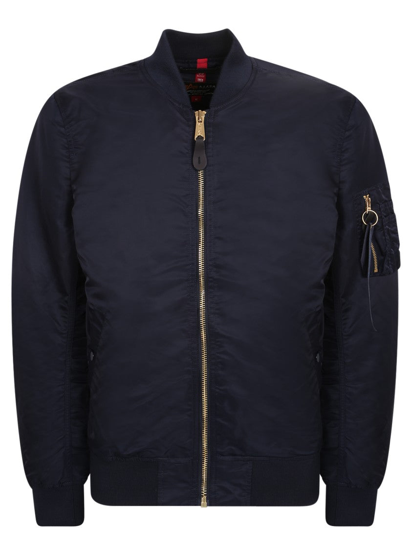 Alpha Industries Blue Slim Fit Bomber Jacket