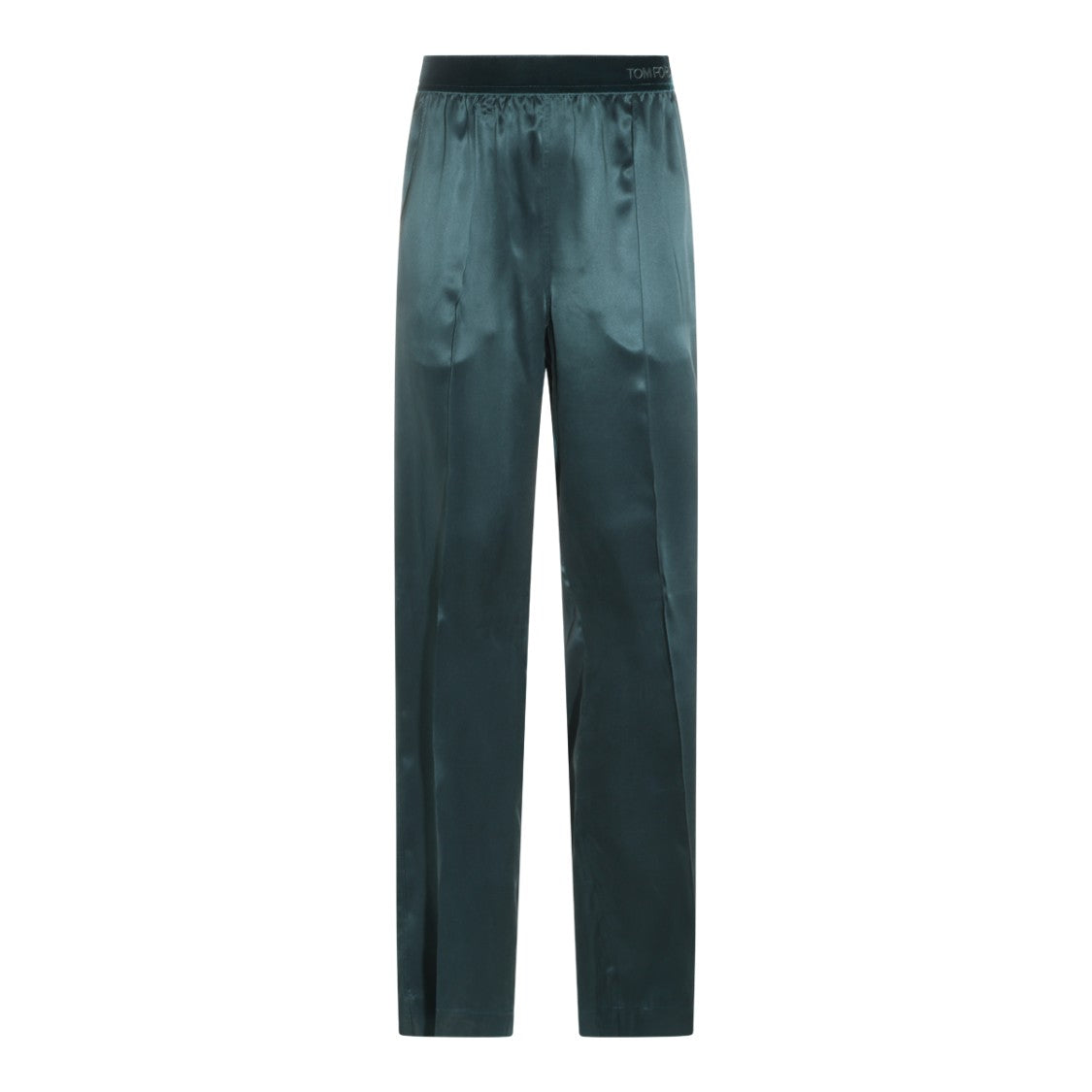 Tom Ford Straight-Leg Trousers With Velvet Textured Waistband