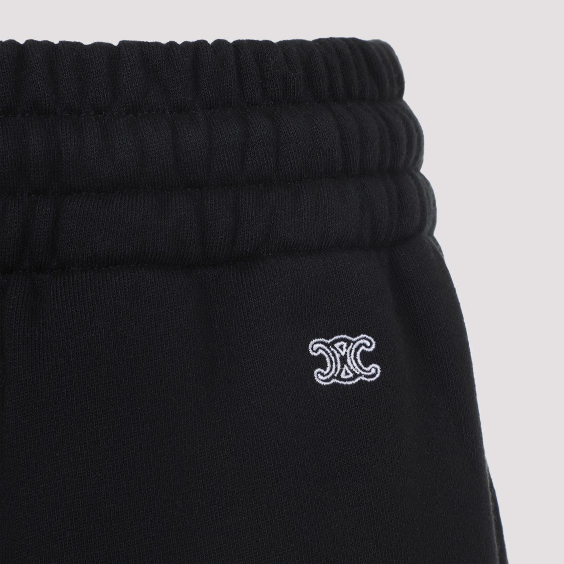 Celine Black Cotton Pants With Drawstring Waist