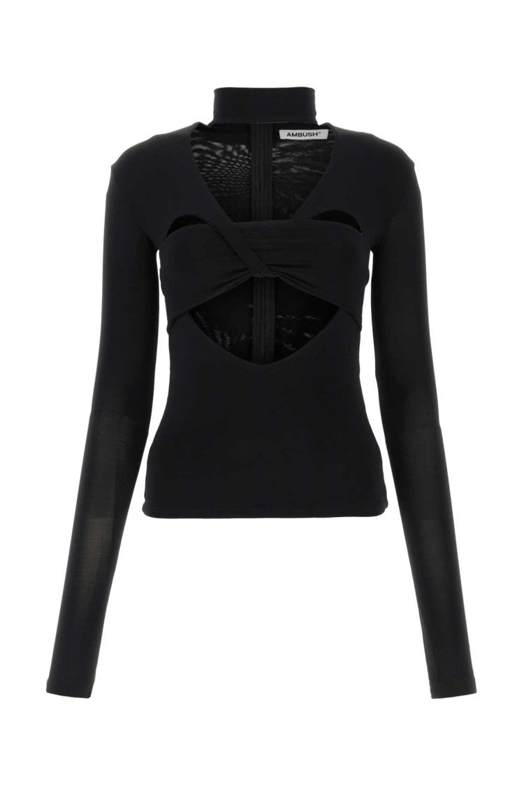 Ambush Black Stretch Viscose Top