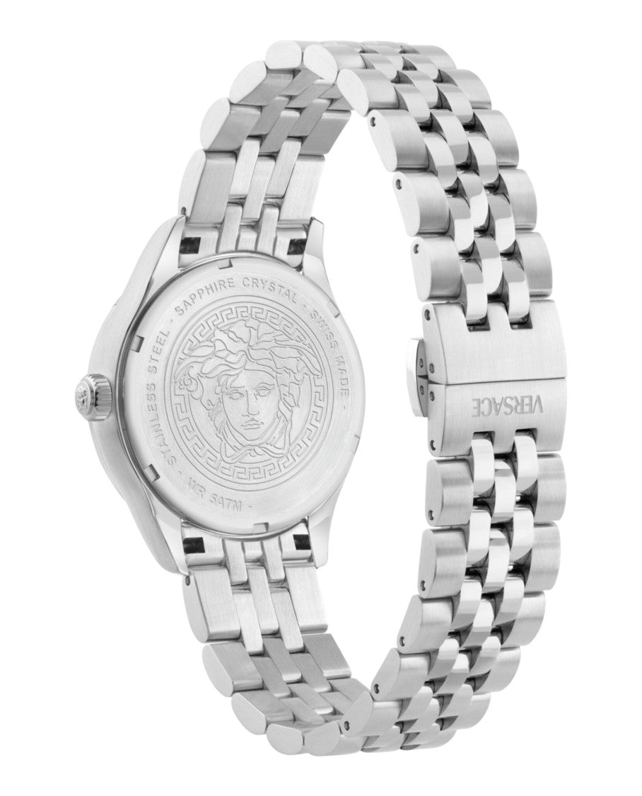 Versace Hellenyium Bracelet Watch With Pink Sunray Dial