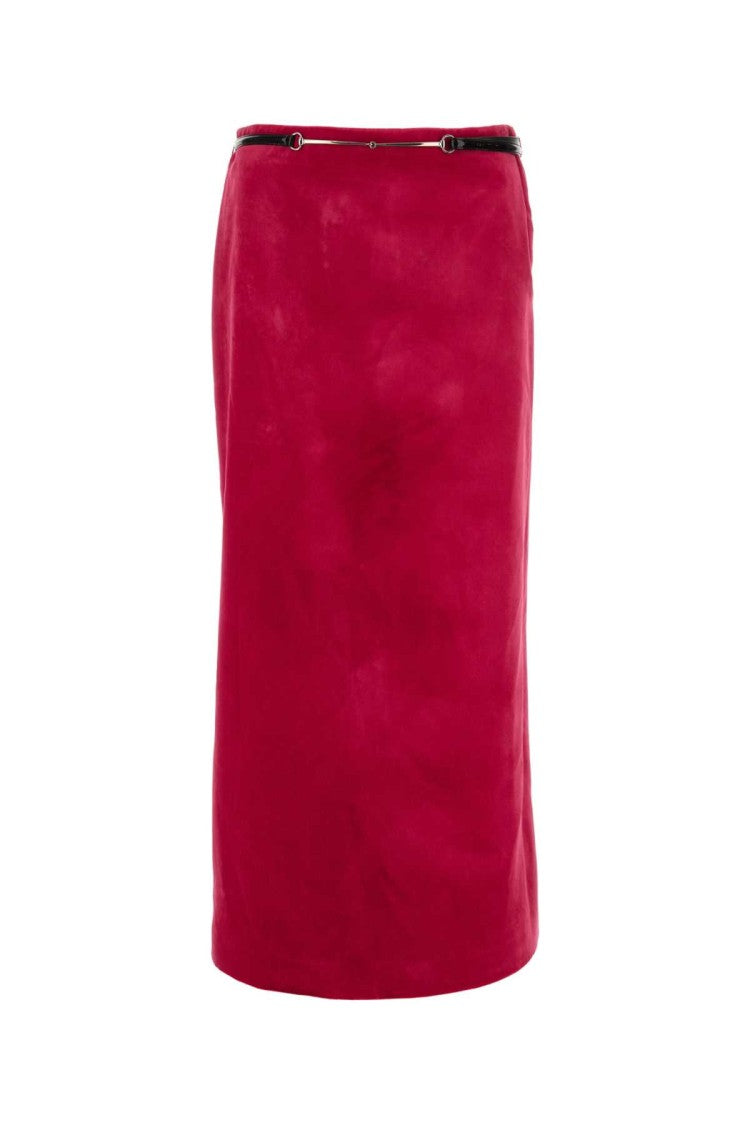 Gucci Fuchsia Velvet Skirt