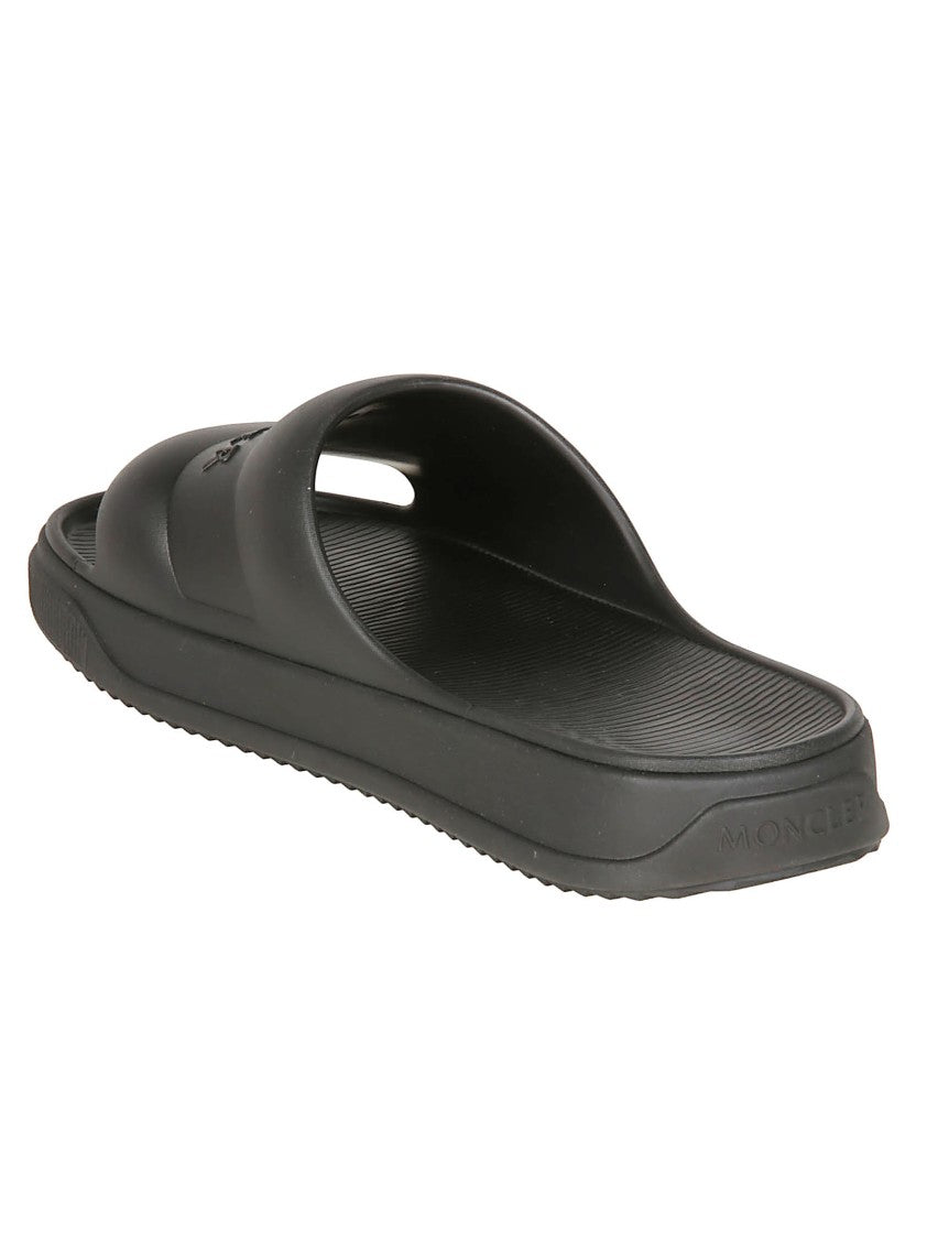 Moncler Black Altive Rubber Slide Sandals