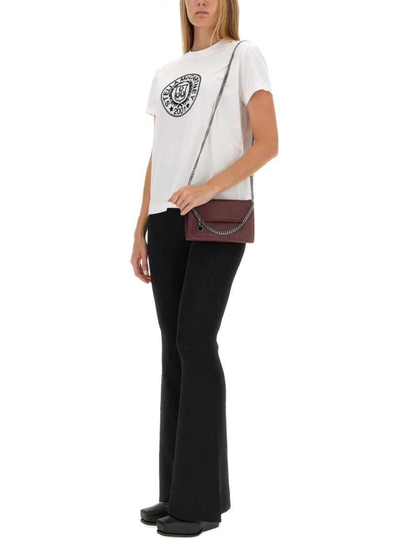 Stella Mccartney Round Neck T-Shirt With Bold Logo Print