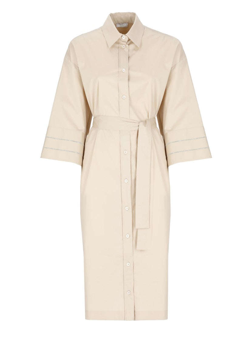 Peserico Beige Cotton Dress