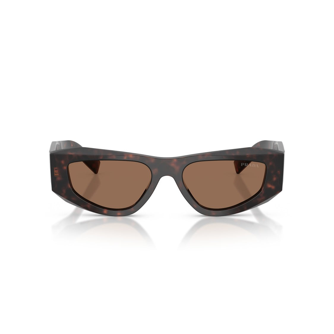 Prada 0Pr B19s Bold Angular Tortoiseshell Sunglasses