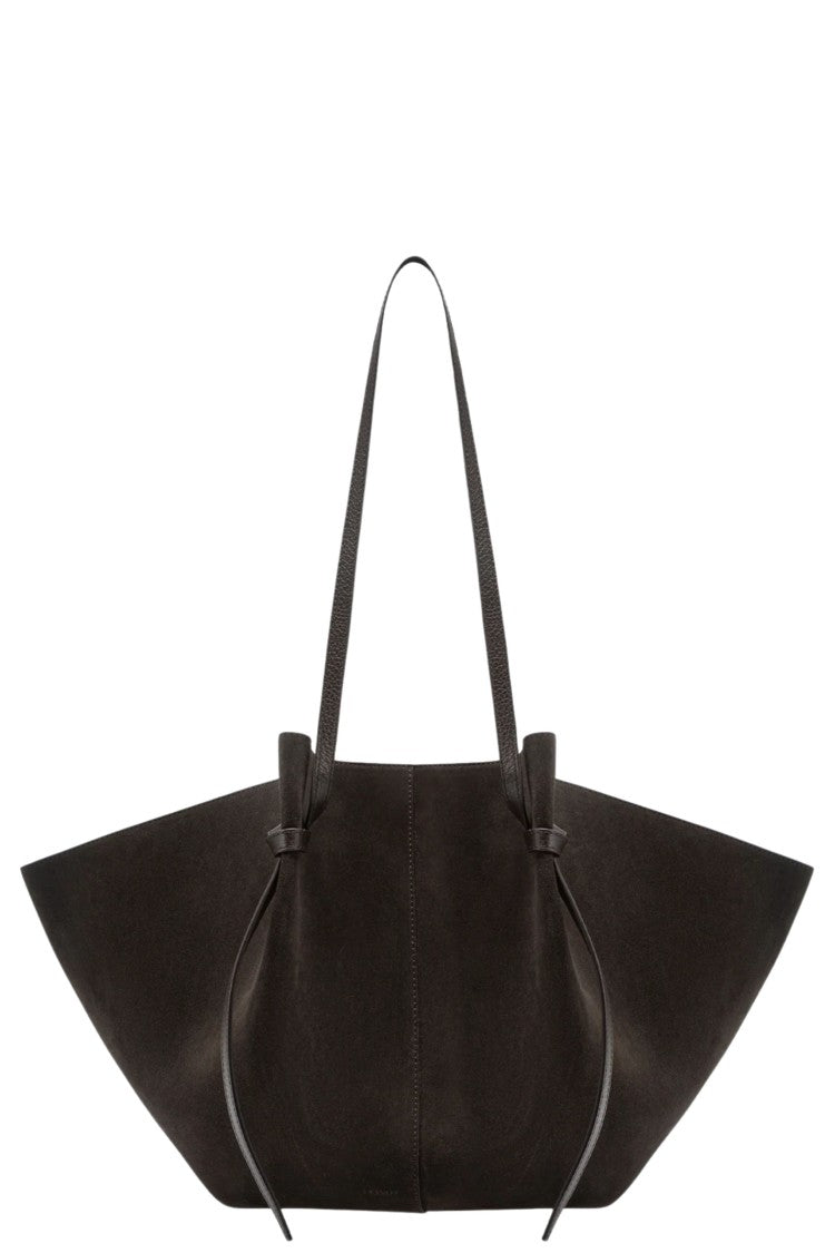 Yuzefi Large Winged Suede Bag With Adjustable Handles