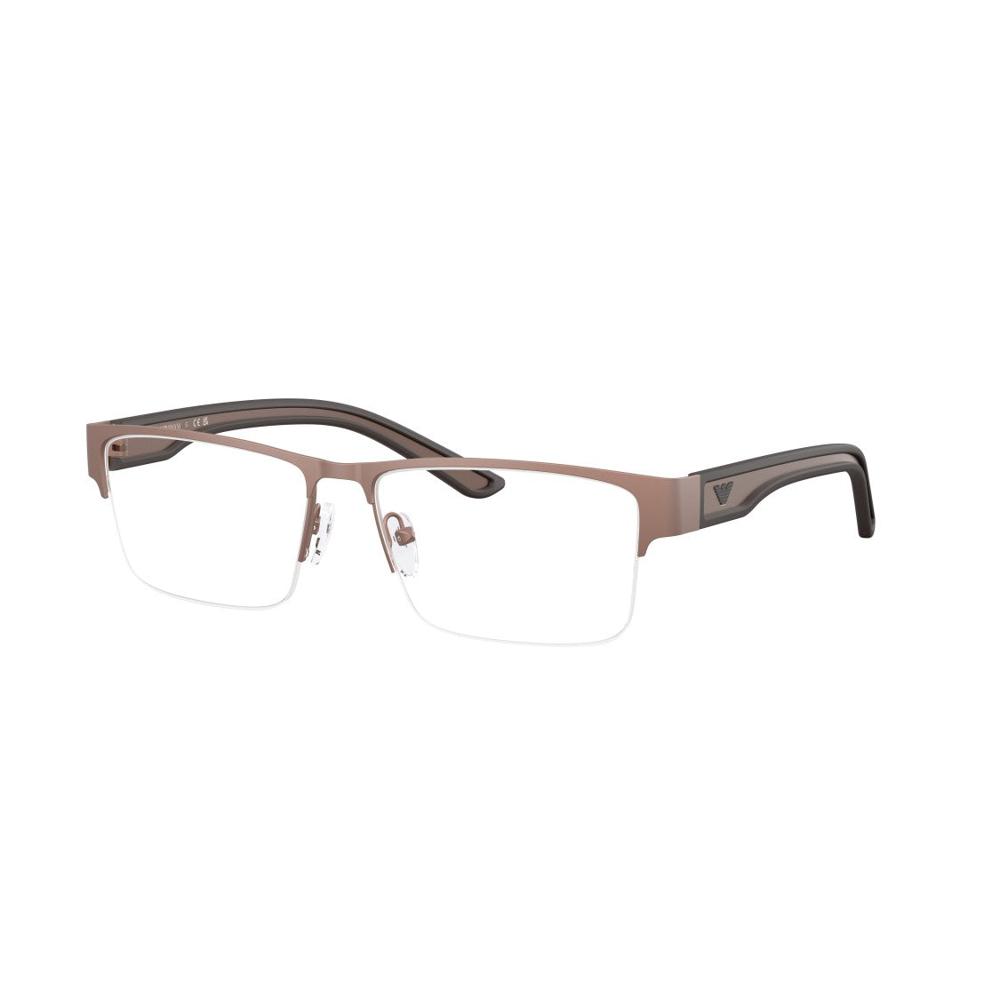 Emporio Armani 0Ea1182 Semi-Rimless Metal Frame Eyeglasses With Matte Finish