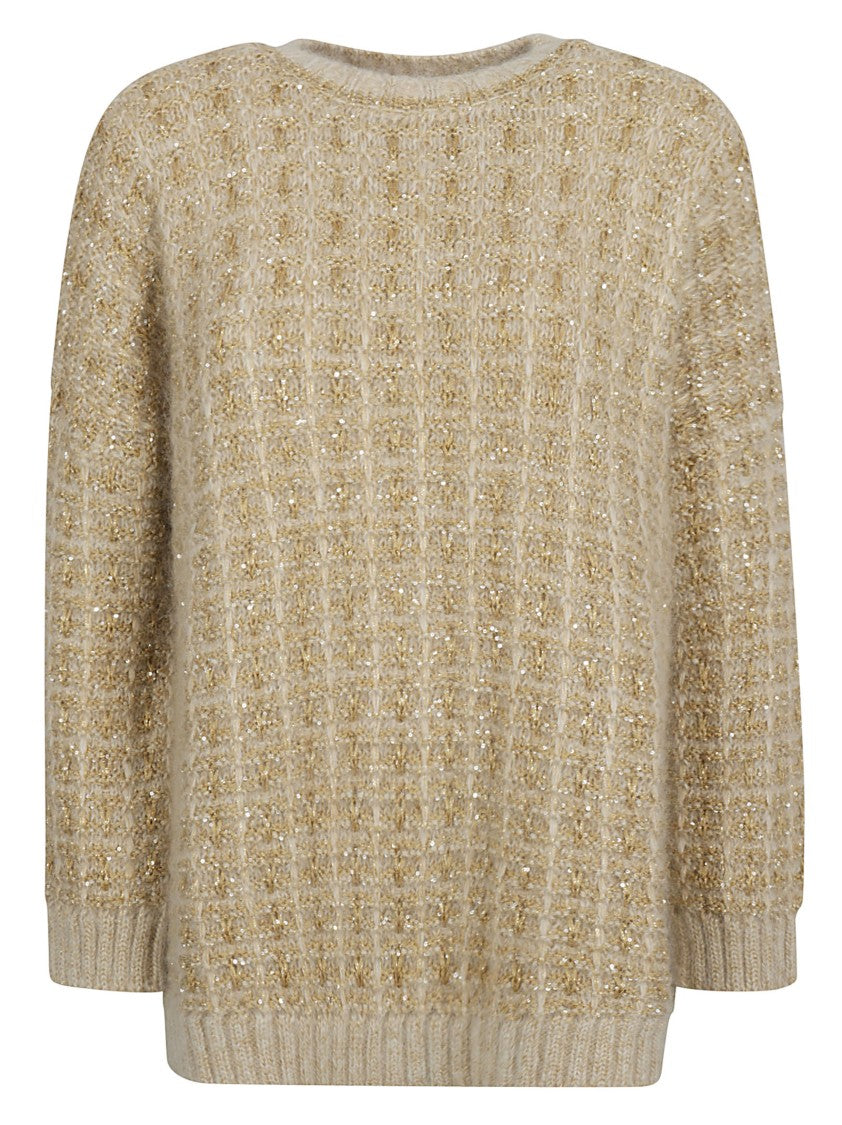 Valentino Textured Knit Sweater With Subtle Shimmer