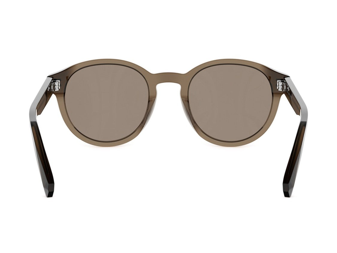 Bulgari Translucent Brown Bv40028i Silver Accent Acetate Sunglasses