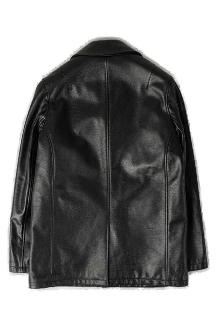 Our Legacy Calf Leather Casual Jacket With Classic Collar