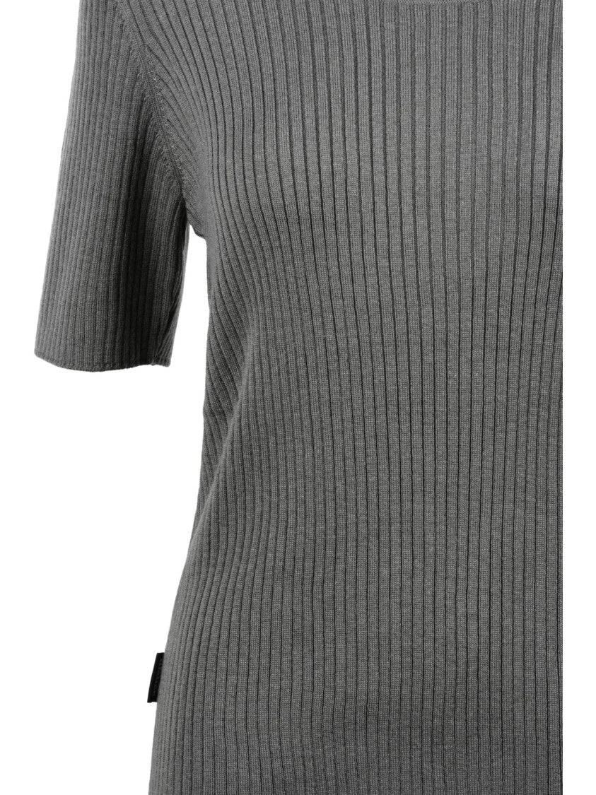 Blauer Ribbed Under-Jacket Knit In Soft Sage