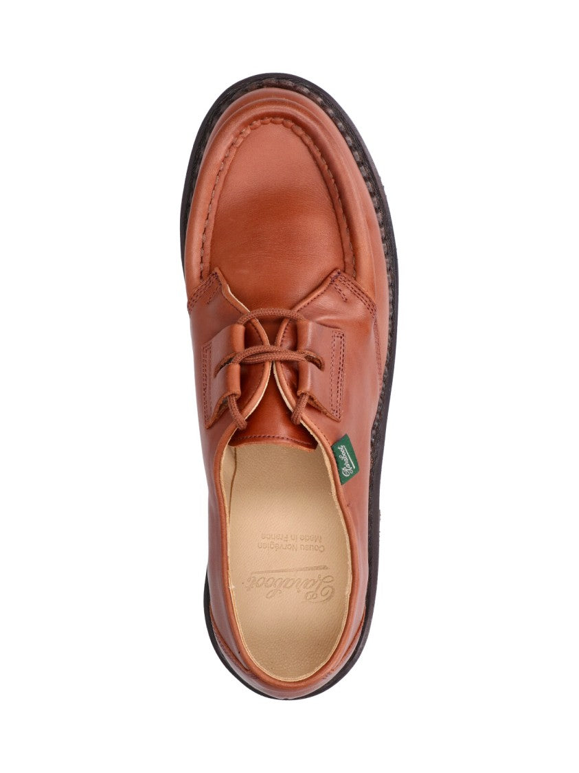 Paraboot Brown Beaubourg Calfskin Leather Shoes