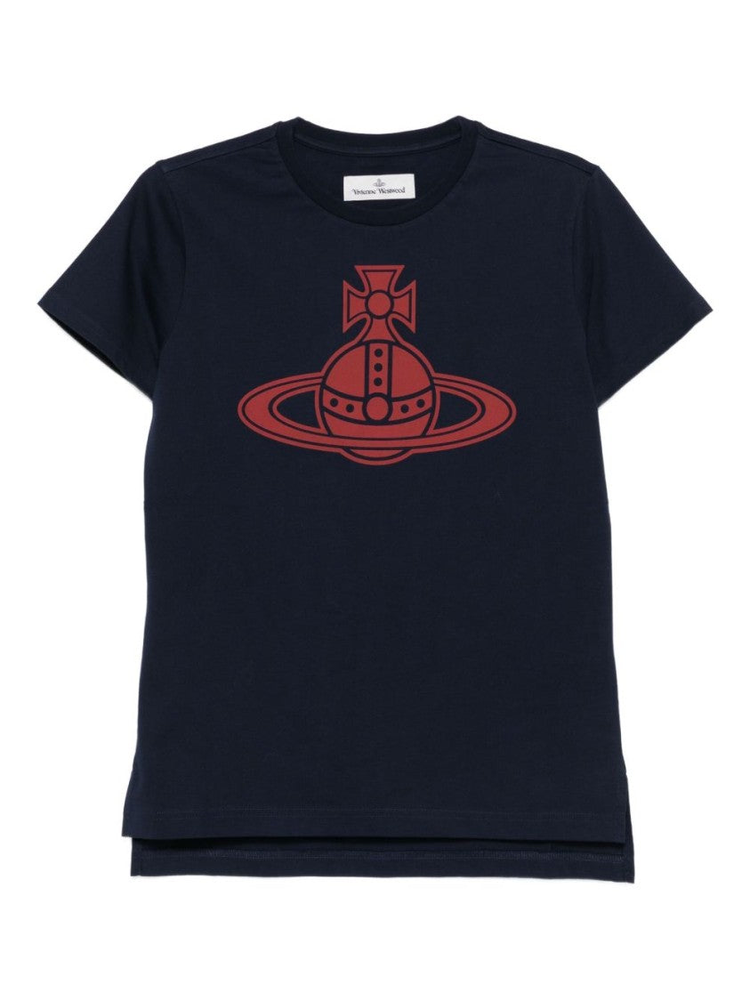 Vivienne Westwood Blue Bold Orb Graphic Crew Neck T-Shirt