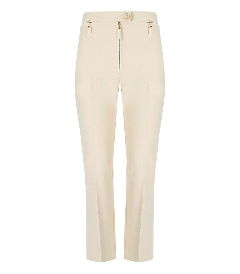 Elisabetta Franchi Milk Zipped Pants